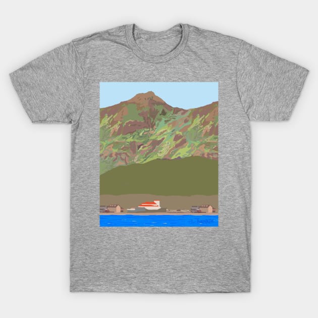 Blue Sky Lake T-Shirt by LarryHankin